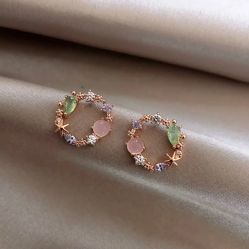 South Korean Style Circle Earrings