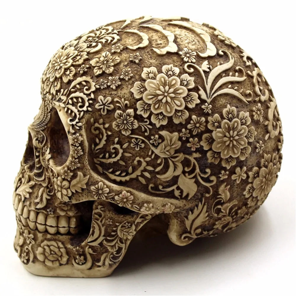 Skull Bone Skeletons Flower Ornament