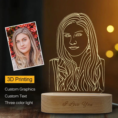 Customizable 3D Night Light For Personalized Gifts