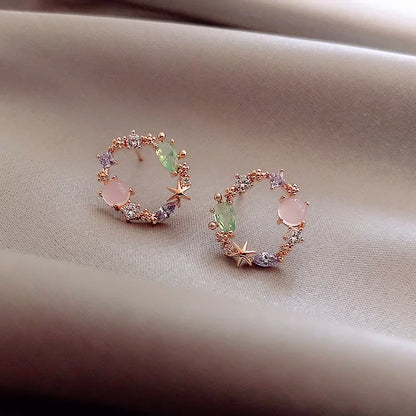 South Korean Style Circle Earrings