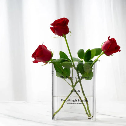 Transparent Book Vase