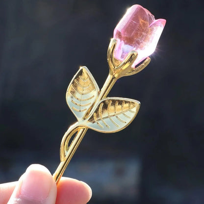 Crystal Glass Rose Flower