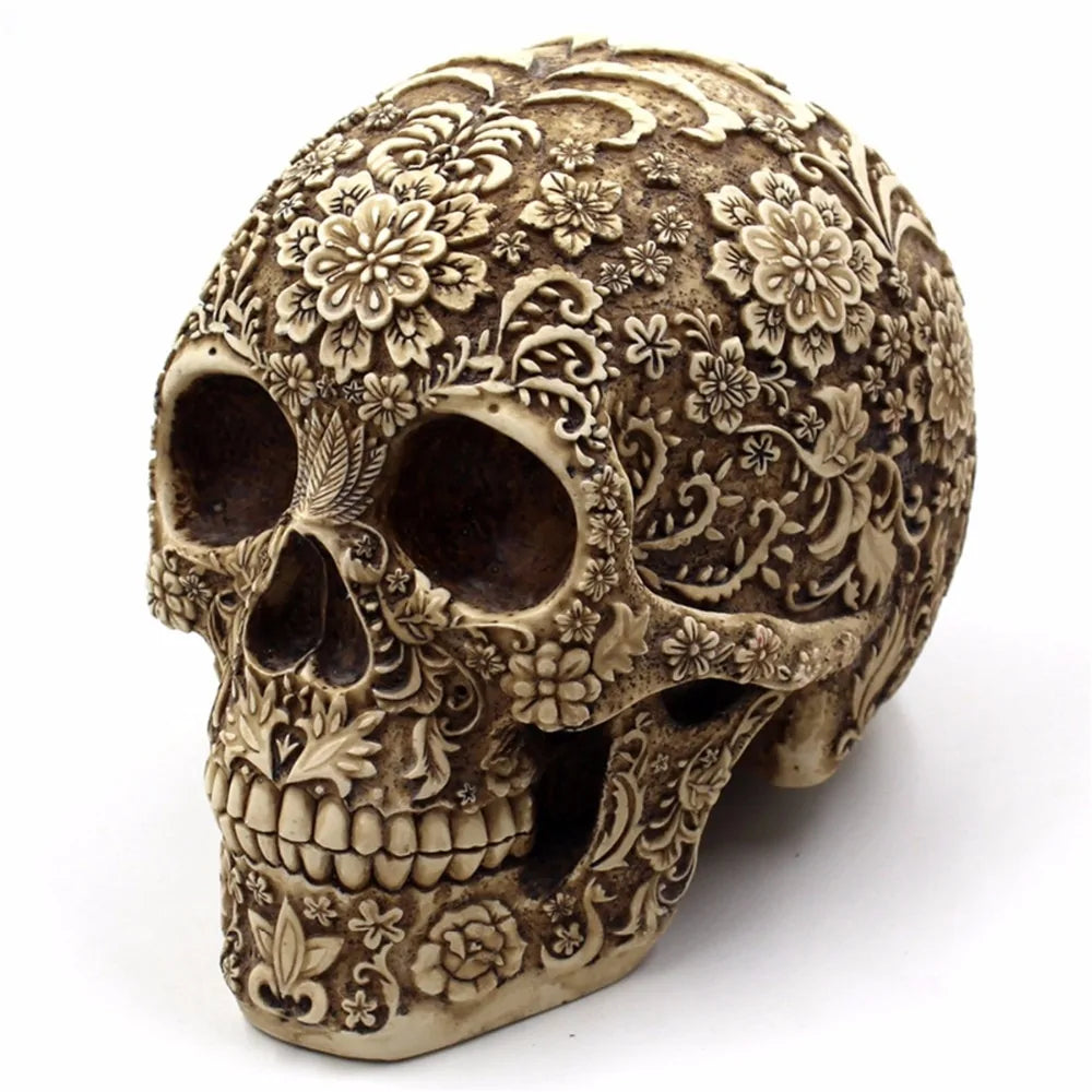 Skull Bone Skeletons Flower Ornament