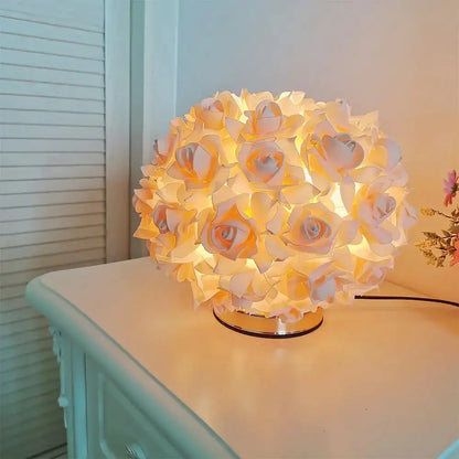 LED Table Lamp Rose Flower Bonsai Tree Night Lights Garland