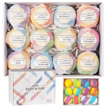 Scented Bubble Bath Salt Essential Oils Set - 12pcs/Box