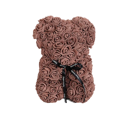 25cm Rose Teddy Bear From Flowers      Bear With Flowers  Red Rose Bear