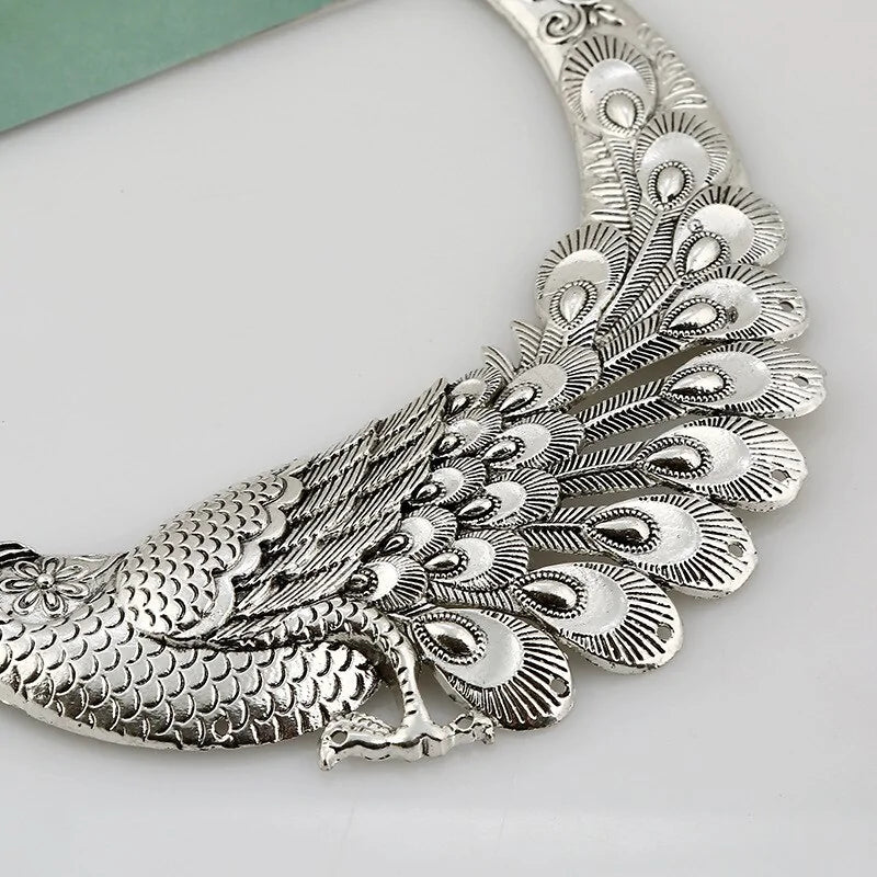 Bohemian Peacock Choker Necklace