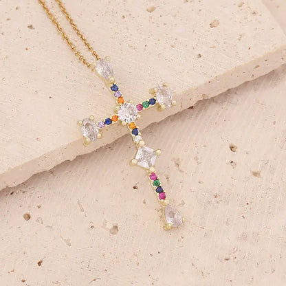 Gold Plated Cross Pendant Necklace