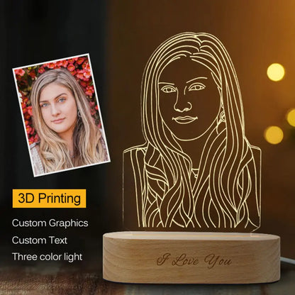 Customizable 3D Night Light For Personalized Gifts